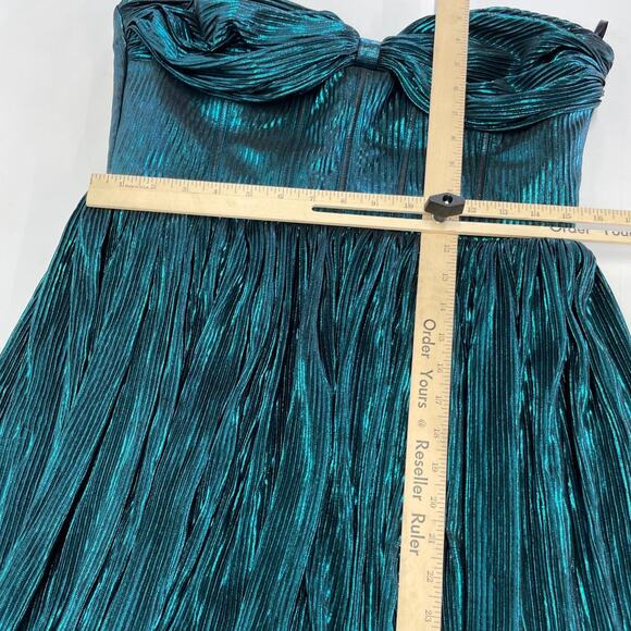 Bronx & Banco Dress Womens 12 US Blue Green Teal Florence Gown Strapless - Picture 11 of 12